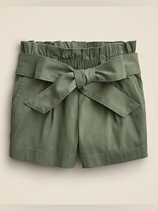 J. Crew Other - J.Crew Girls’ Olive Tie Waist Short in Drapey Twill—8